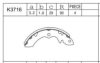 ASIMCO K3716 Brake Shoe Set